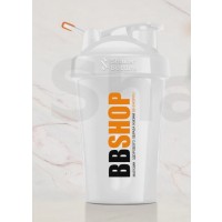 BBSHOP шейкер белый с сеточкой и венчиком (600мл)